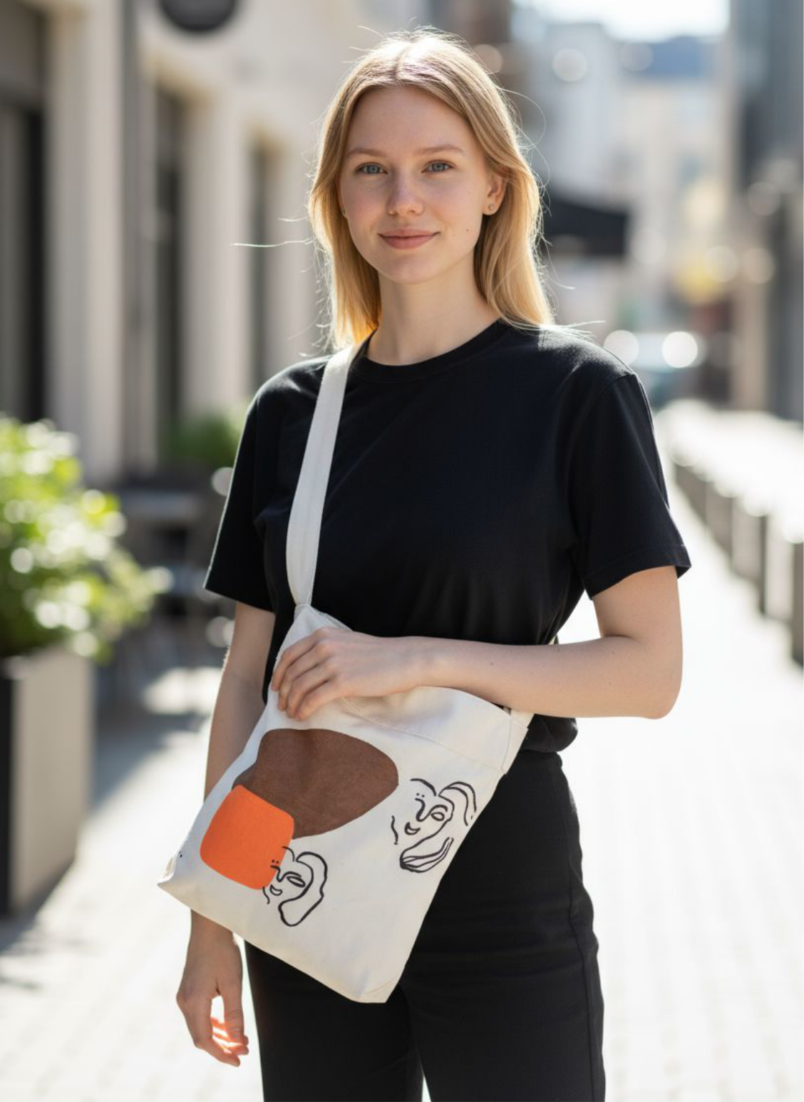 Modern Art Sling Bag | Canvas Sling Bag|