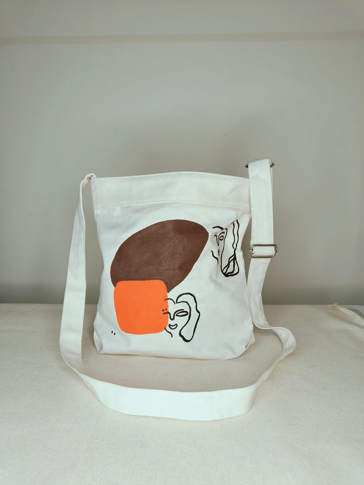 Modern Art Sling Bag | Canvas Sling Bag|