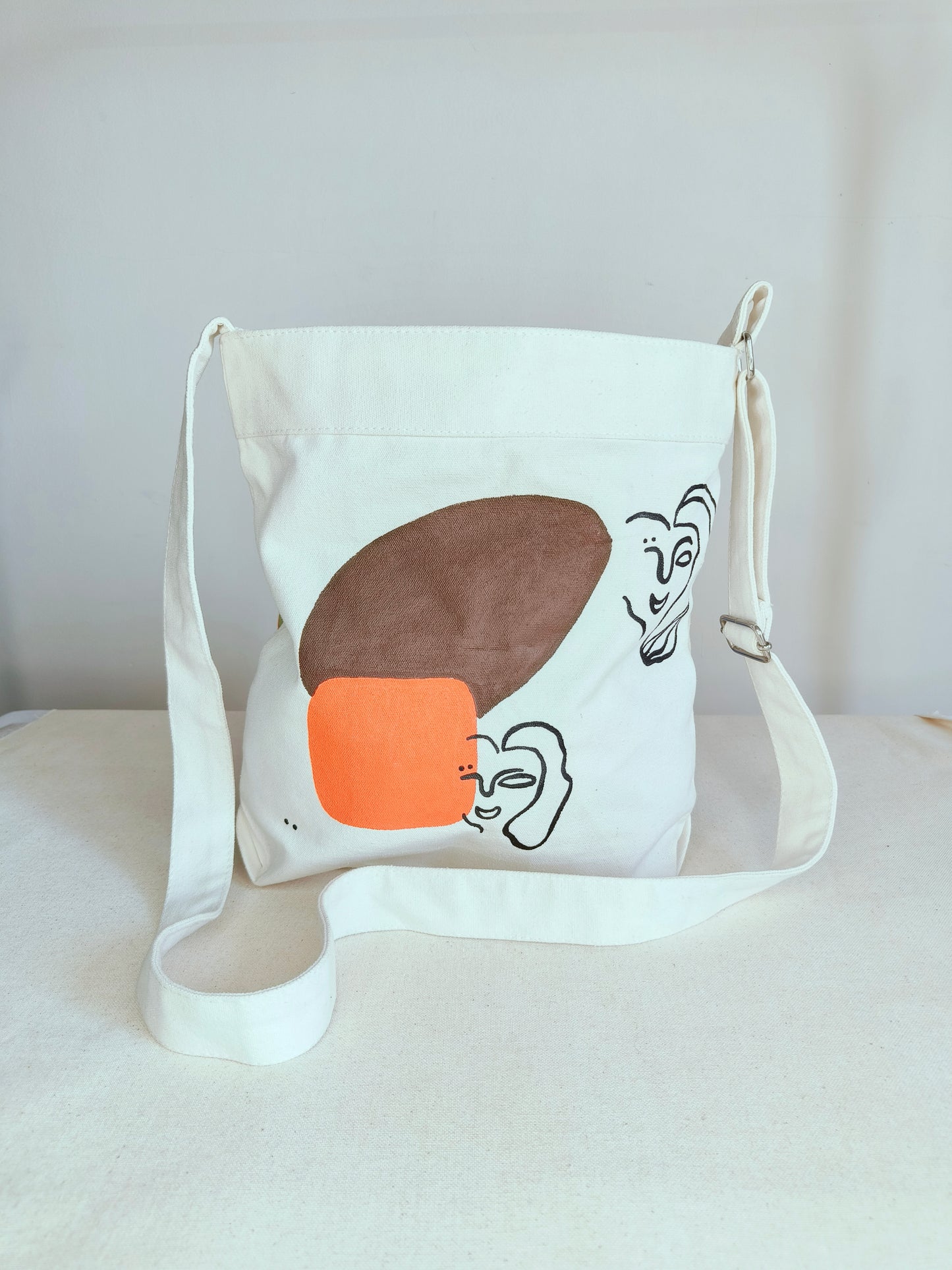 Modern Art Sling Bag | Canvas Sling Bag|