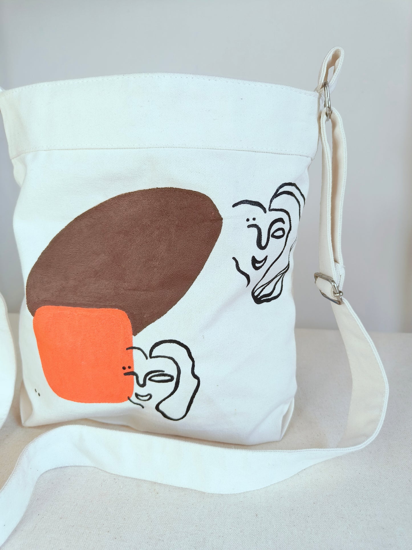 Modern Art Sling Bag | Canvas Sling Bag|