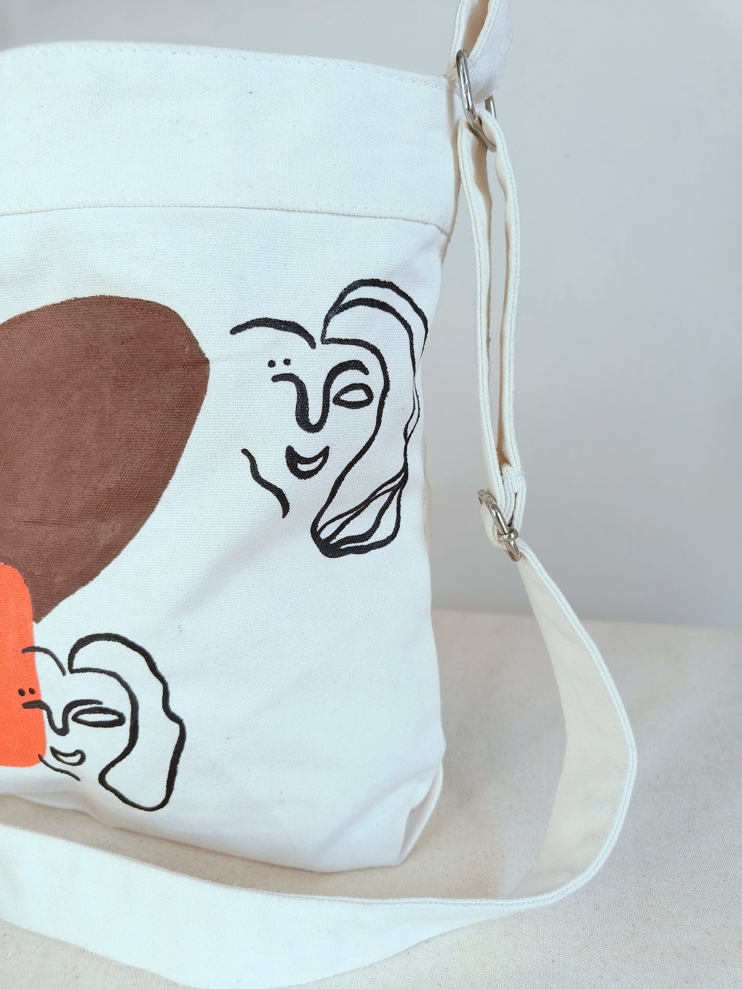 Modern Art Sling Bag | Canvas Sling Bag|