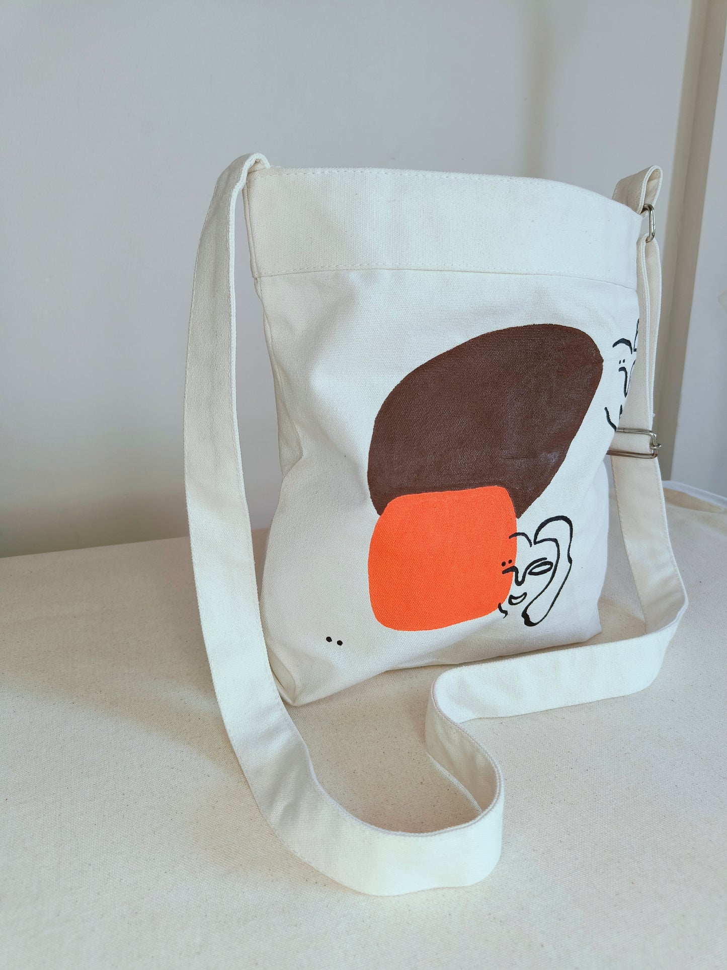 Modern Art Sling Bag | Canvas Sling Bag|