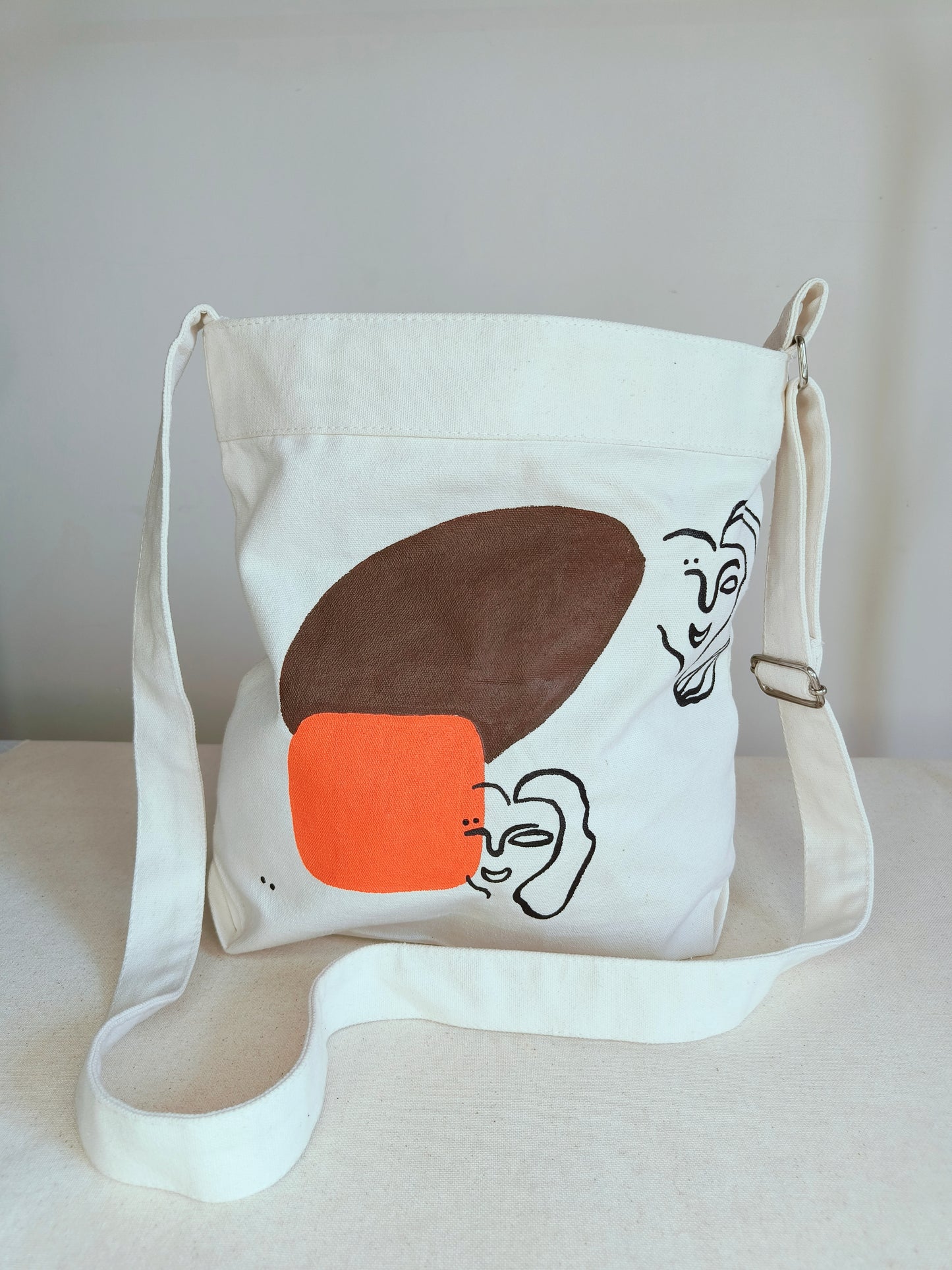 Modern Art Sling Bag | Canvas Sling Bag|