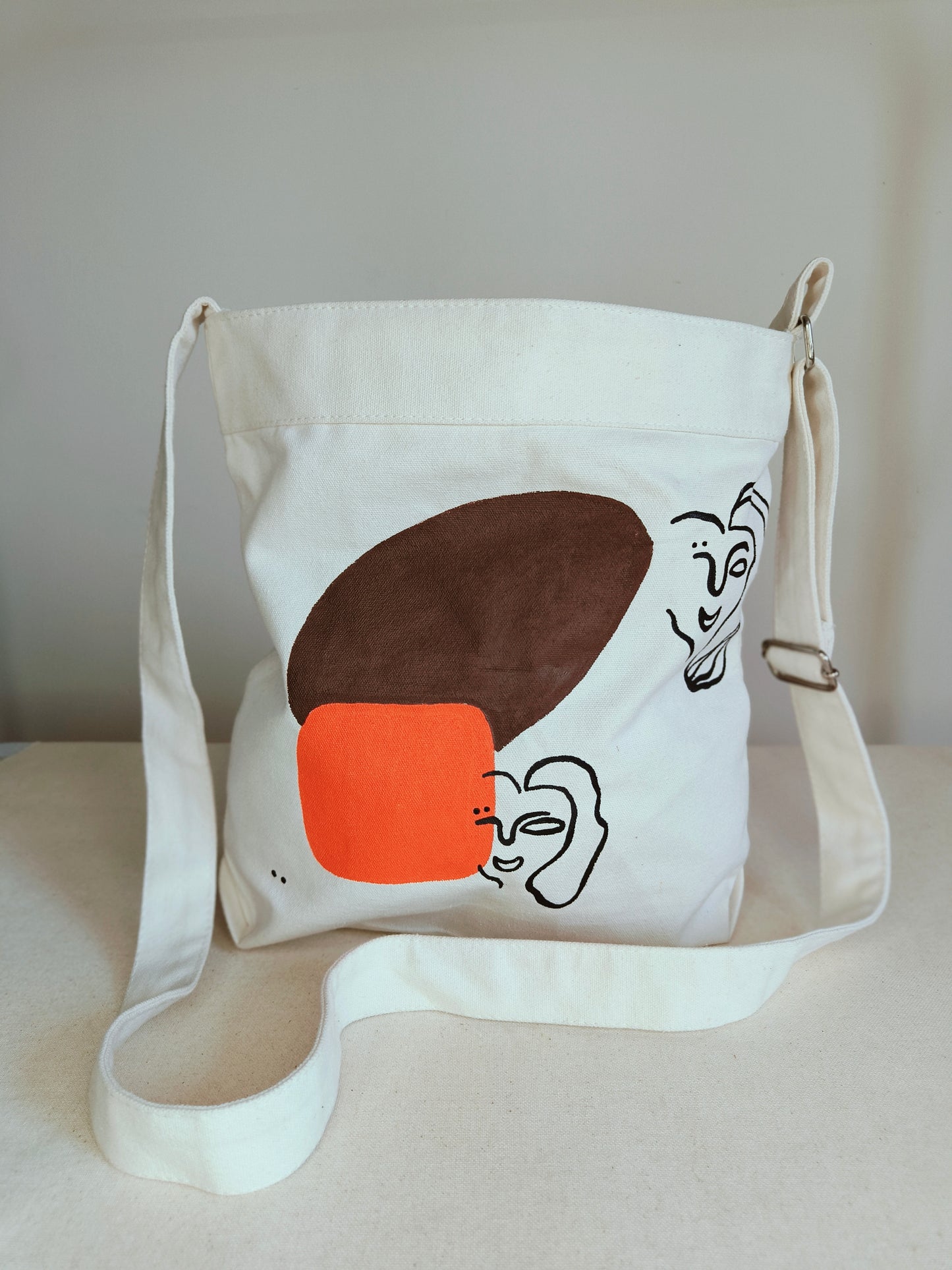 Modern Art Sling Bag | Canvas Sling Bag|