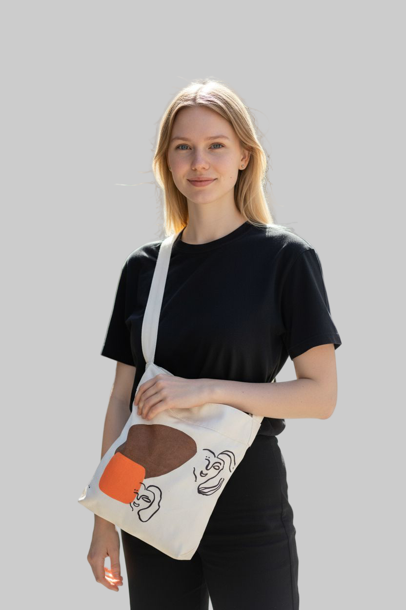 Modern Art Sling Bag | Canvas Sling Bag|